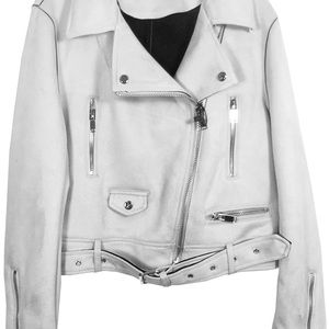 COPY - Zara suede Moto jacket in grey 🤍